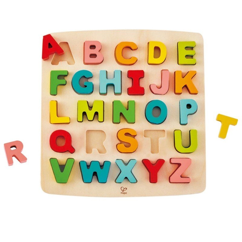 Puzzle, klockowe, Hape, Alfabet, 25 el.
