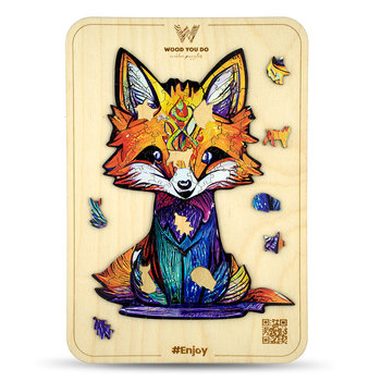Puzzle Lisek Cute Little Fox 100 Elementów A5 - Wood You Do