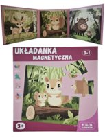 PUZZLE MAGNETYCZNE ZWIERZĘTA LEŚNE QBI DLA DZIECI LOGICZNE PREZENT QBI