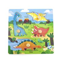 Puzzle na podkładce, Viga, Dinozaury, 5 el. Viga