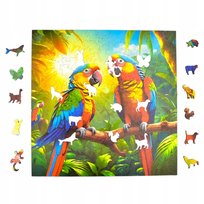 Puzzle Papugi Mruu&Pruu 25 x 25 cm 150 elementów Układanka drewniana