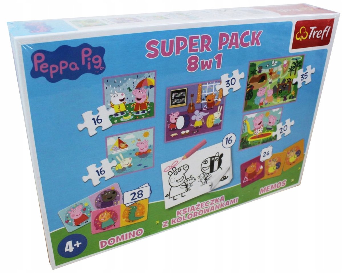 Puzzle Peppa Pig Super Pack 8W1 - Trefl | Sklep EMPIK.COM
