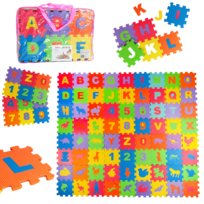 Puzzle Piankowe Mata Edukacyjna Piankowa Eva Etui Litery Cyferki Zwierzątka