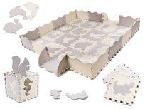 PUZZLE PIANKOWE mata kojec dla dzieci | Szary-Ecru | 36 szt. | Układanka ikonka