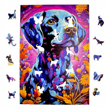 Puzzle Pies Labrador Mruu&Pruu 20 x 28 cm 160 elementów Układanka drewniana - Mruu&Pruu