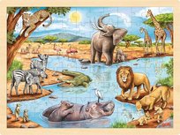 Puzzle Sawanna Afrykańska, 96 elementów Goki