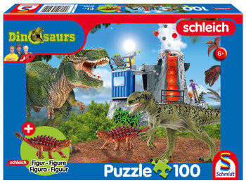 Puzzle, SCHLEICH Dinozaury + figurka, 100 el. - Schmidt