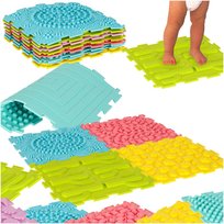 Puzzle Sensoryczne Mata Ortopedyczna Masaż Monstessori 8 Szt. Pastelowe