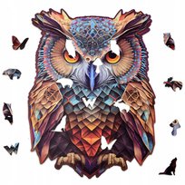 Puzzle Sowa 140 elementów trudne Puzzle Drewniane Sowa L