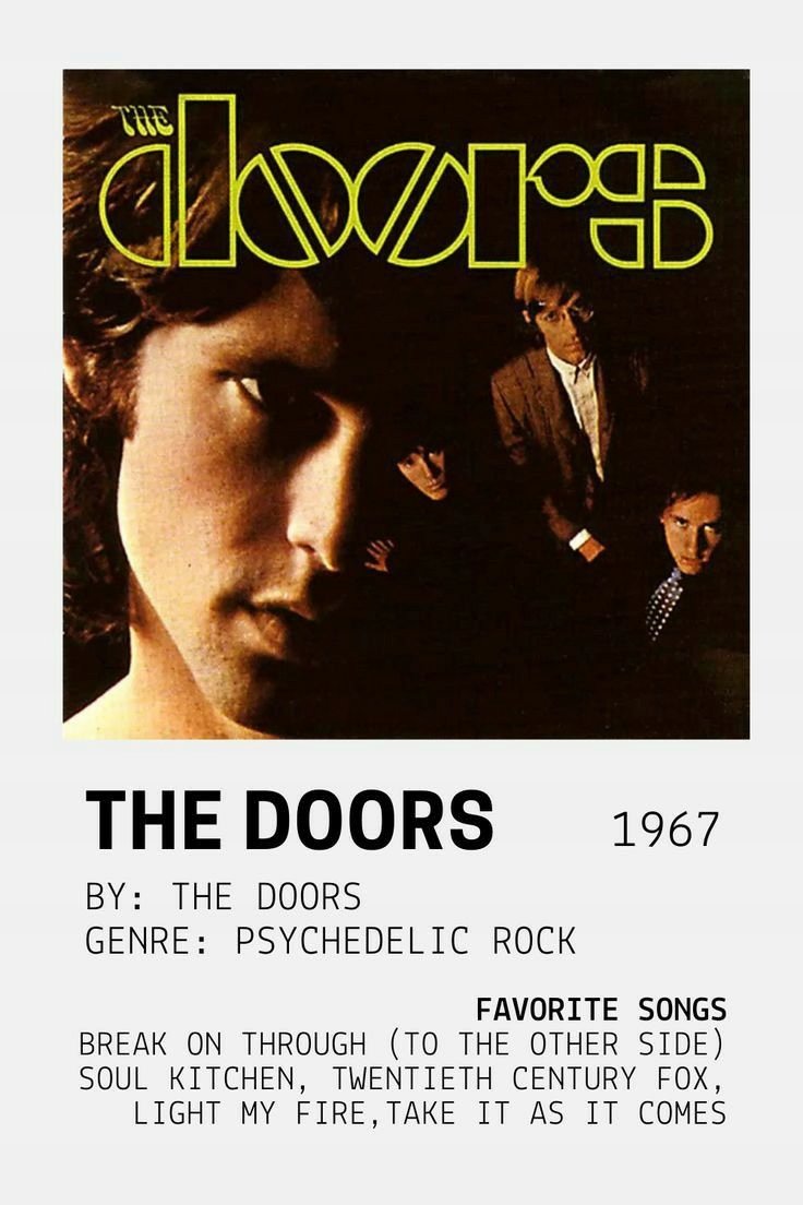 PUZZLE the doors rock ART Retro Vintage + IMIĘ Pudełko 120 el. - Atram