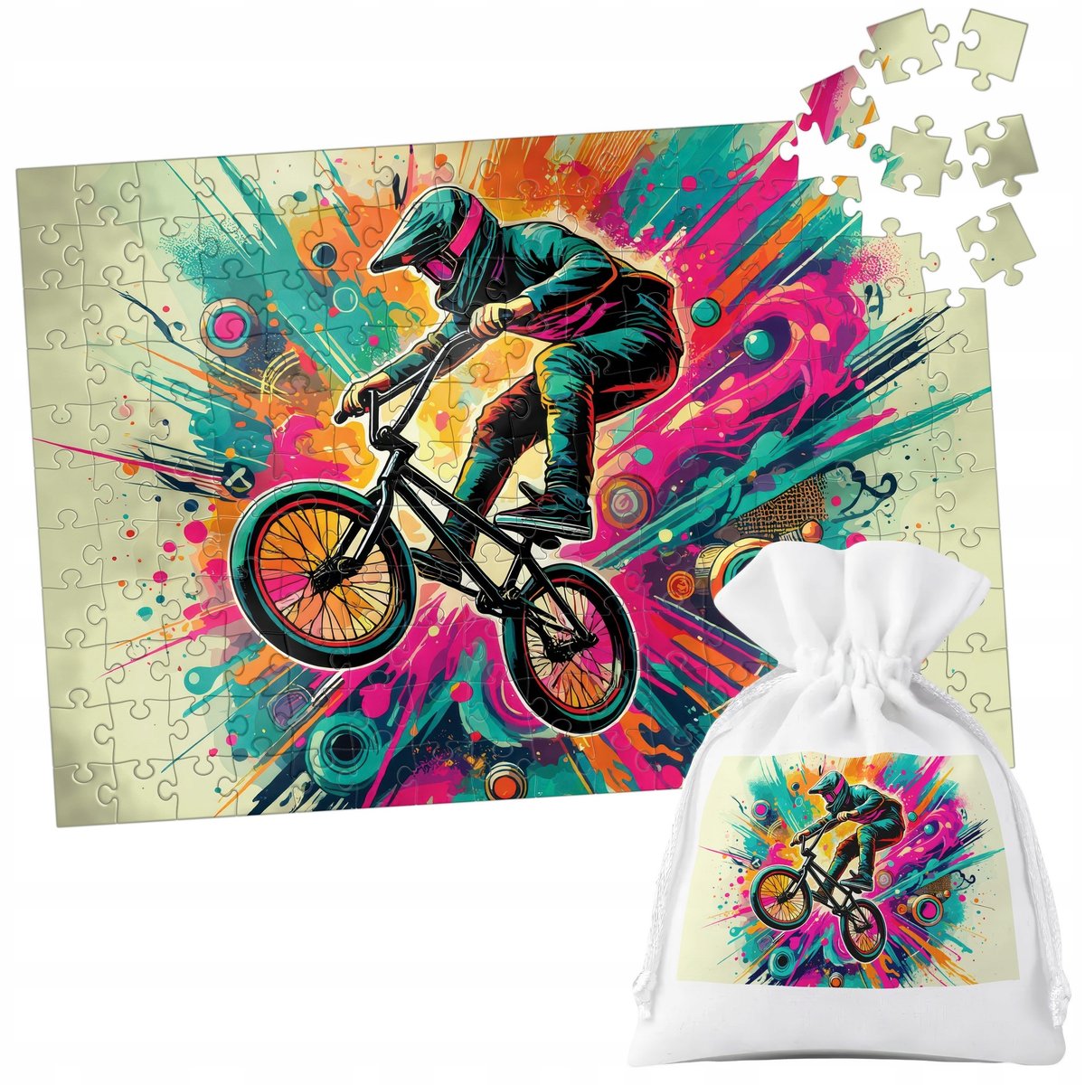 PUZZLE TRADYCYJNE - ROWER BMX MTB SPORT - 96 el