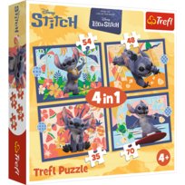 Puzzle, Trefl, 4w1, Wakacje na Hawajach, 35-48-54-72 el.
