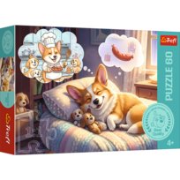 Puzzle, Trefl, Corgi w krainie snów, 60 el.