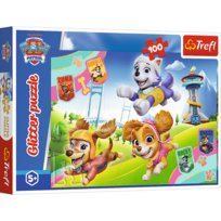 Puzzle, Trefl, Glitter, Błyszczące psiaki, 100 el. Trefl