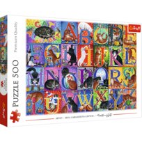 Puzzle, Trefl, Koci alfabet, 500el. Trefl