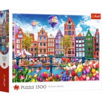 Puzzle, Trefl, Kolorowy Amsterdam, 1500 el.