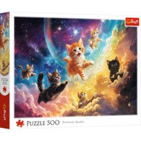 Puzzle, Trefl, Kosmiczne kotki, 500 el. Trefl