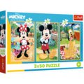 Puzzle, Trefl, Myszki na wakacjach, 3x50 el. - Trefl