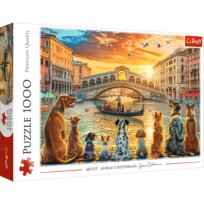 Puzzle, Trefl, Pieski w Wenecji, 1000 el.