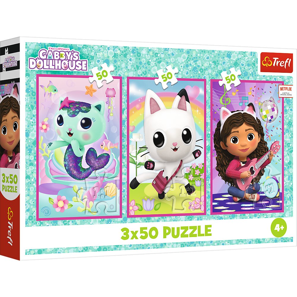 Puzzle 10 En 1 Gabby Et La Maison Magique – 10 Puzzles Indépendants, Couleurs Vives, Matériaux Naturels, Dès 3 Ans