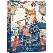 Puzzle, Trefl Premium Plus - Pets as Art: Makaronowa medytacja Shiby, 500 el.