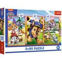 Puzzle, Trefl, Psia zgraja, 3x80 el.