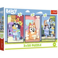 Puzzle, Trefl, Rodzina Bluey, 3x50 el.