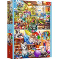 Puzzle, Trefl, Sztuka malowania, 2x500 el. Trefl