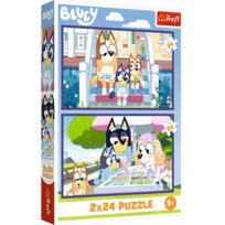 Puzzle, Trefl, Zabawna Bluey, 2x24 el.
