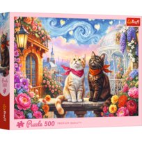 Puzzle, Trefl, Zakochane mruczki, 500 el.