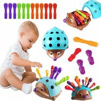 Puzzle Układanka Montessori Kolory Liczby Jeżyk