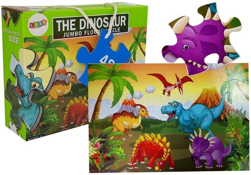 Фото - Пазли й мозаїки LEAN Toys Puzzle Układanka Świat Dinozaurów 48 elem 