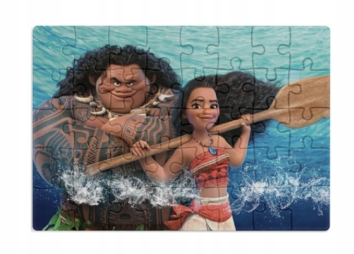 Puzzle VAIANA MOANA BAJKA A3 252 el z Nadrukiem + IMIĘ Pudełko 11 ...