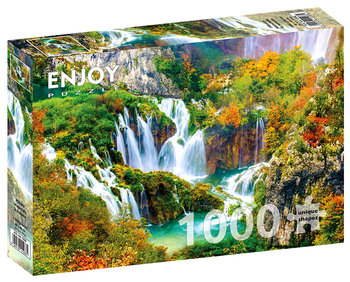 Puzzle, Wodospady Plitwickie, Chorwacja, 1000 el.  - Enjoy