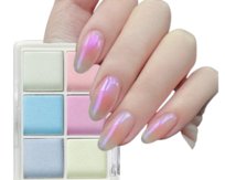 Pyłek Do Paznokci Efekt Lustra Na Lakier Kasetka Zestaw 6 Kolorów