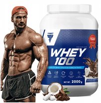 PYSZNE BIAŁKO WPC Trec Whey 100 2000g PROTEINY NA MASĘ DLA AKTYWNYCH Trec Nutrition