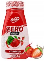 Pyszny Sos Zero Kalorii Truskawkowy 500 Ml 0 Kcal Bez Cukru Tłuszczu Syrop 6PAK NUTRITION