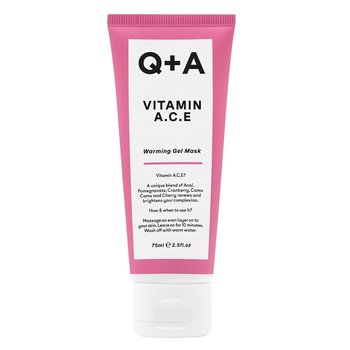 Q+A, Vitamin A.C.E Warming Gel Mask, Rozgrzewająca maska do twarzy z witaminami, 75ml - Q+A