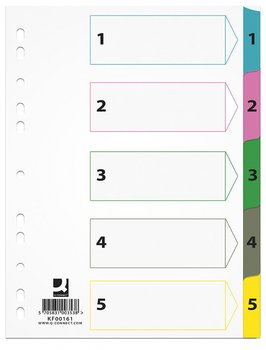 Q-Connect, przekładki A4 1-5 Mylar - Q-CONNECT