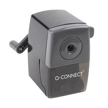 Q-Connect, Temperówka na korbkę, z uchwytem, ręczna, czarna - Q-CONNECT
