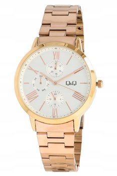 Q&Q, Zegarek damski, AA37-017, różowe złoto - Q&Q