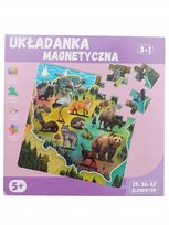 QBI Układanka magnetyczna 3w1 MAPY 16/20/25el. Puzzle Inna marka