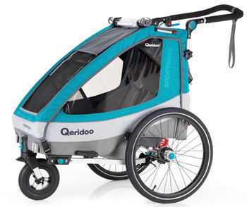 Qeridoo, przyczepka rowerowa Sportrex1, antracytowy - Qeridoo