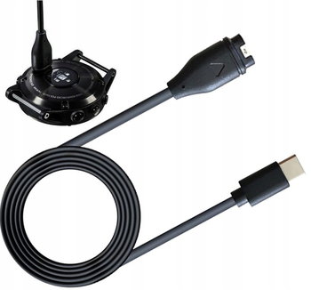 Qiktech Kabel Ładowarka Usb-C Do Garmin Fenix 5 5X 6X Venu 2 3 2S 3S Forerunner 165 (Czarny) - QIKtech