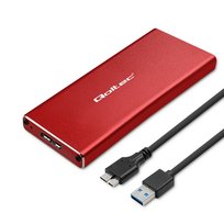 Qoltec Aluminiowa Obudowa Kieszeń na dysk M.2 SSD SATA NGFF USB 3.0 Super speed 5Gb/s 2TB Czerwony Qoltec