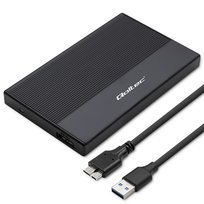 Qoltec Aluminiowa Obudowa | Kieszeń na dysk SSD HDD 2.5" | SATA | USB 3.0 | Super speed 5Gb/s | 2TB | Czarny Qoltec