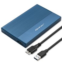 Qoltec Aluminiowa Obudowa | Kieszeń na dysk SSD HDD 2.5" | SATA | USB 3.0 | Super speed 5Gb/s | 2TB | Niebieski Qoltec