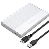 Qoltec Aluminiowa Obudowa | Kieszeń na dysk SSD HDD 2.5" | SATA | USB 3.0 | Super speed 5Gb/s | 2TB | Srebrny Qoltec