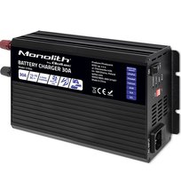 Qoltec Inteligentna profesjonalna ładowarka Monolith do akumulatorów LiFePO4 AGM GEL SLA | 30A | 12V Qoltec