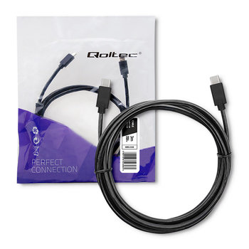 Qoltec Kabel Usb 2.0 Typ C Męski Usb 2.0 Typ C Męski 3M Czarny - Qoltec